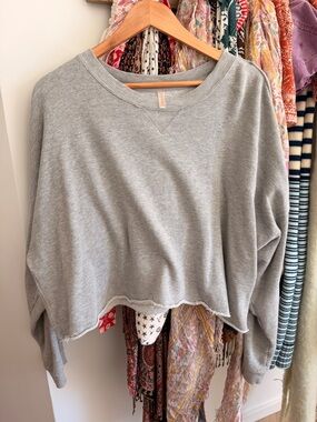 Light Gray Cropped FP Movement Sweatshirt